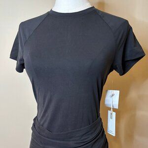 NWT Good American Sandwashed Tee Wrap Mini Dress